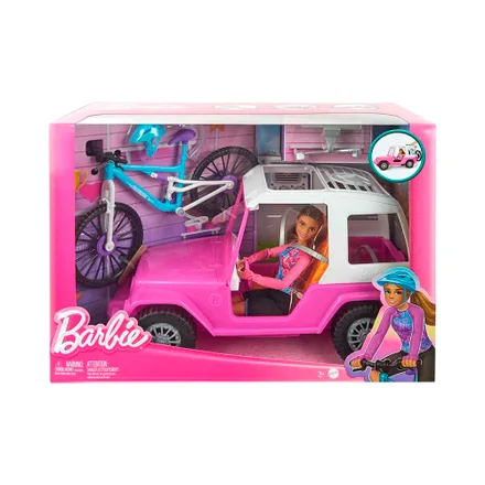 Juego Barbie Doll Mountain Bike Bundle Car Mattel Hkb 06