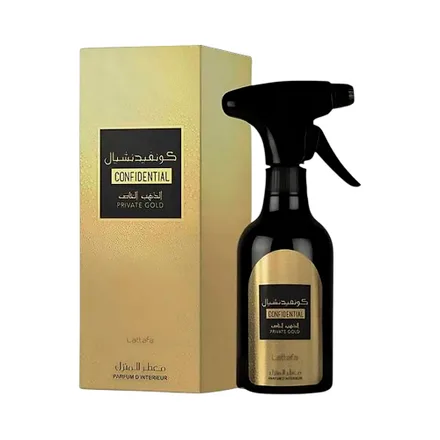 Perfume Interiores Lattafa Confidential Private Gold 450ml