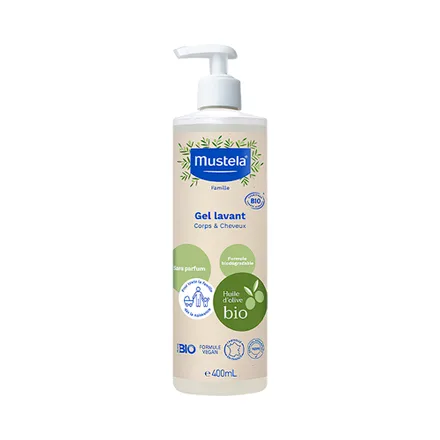 Gel Bano Cuerpo Cabello Mustela 400ml