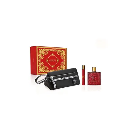Versace Eros Flame Masculino Eau Parfum Plus Necesser 100ml 10ml