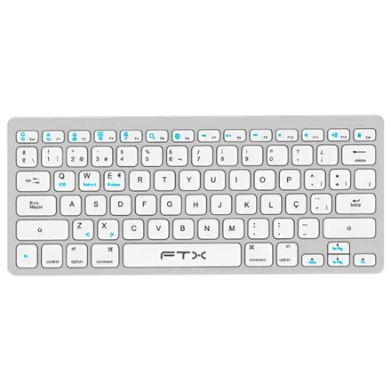 Teclado FTX FTXB1000 Ultra Slim Bluetooth / Portugués - Silver