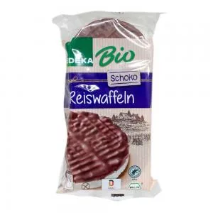 Biscoito Arroz Coberto Chocolate Ao Leite Edeka 100g