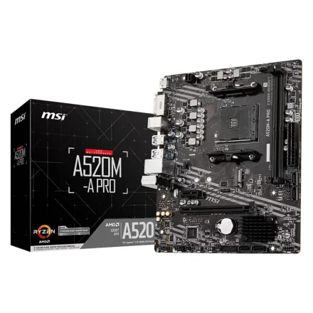 Placa Mae Msi Pro Socket AM4 Chipset A520 Atx