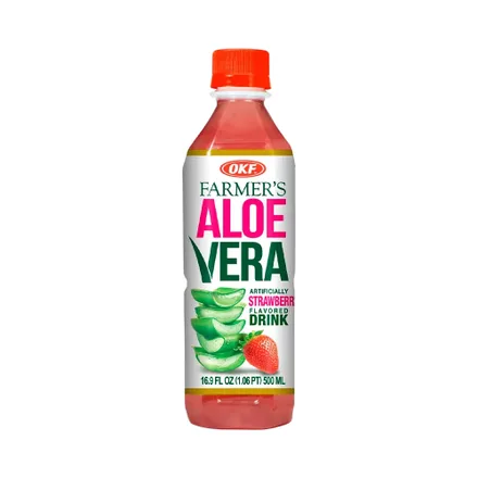 Jugo Okf Farmer Aloe Vera Drink Strawberry 500ml