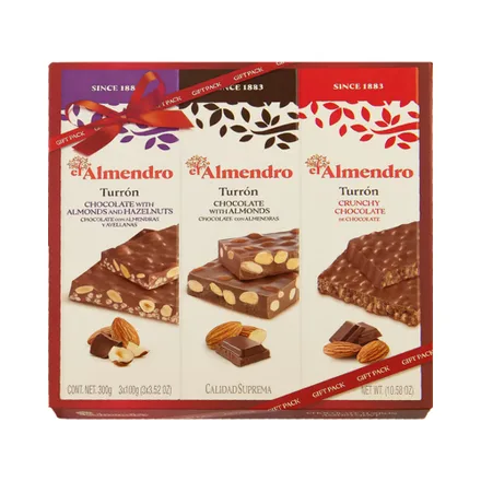 El Almendro Turron Crunchy Almond 3 X100 Gr