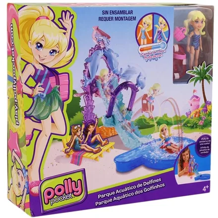 Muneca Polly Pocket Parque Acuatico Delfines Fnh 13