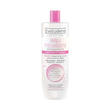 Desmaquillante Evoluderm Peaux Seches Et Sensibles 500ml