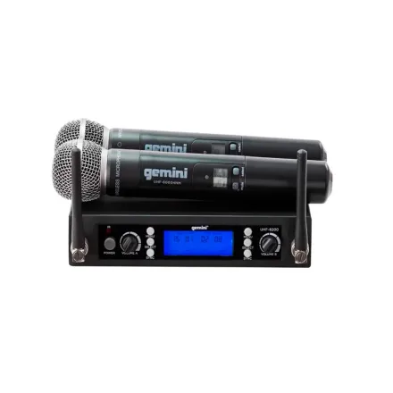 Microfone Gemini UHF 6200M MAO Duplo