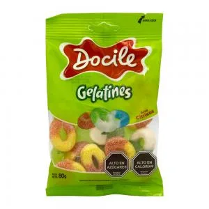 Bala Gelatina Docile Anel Citrico 80g