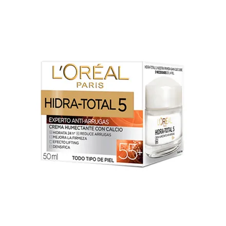 Creme Loreal Dia Hidra Total 5 Anti Rugas Calcio 55 Plus 50ml