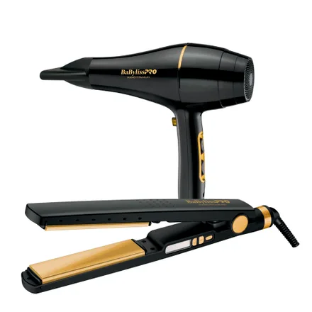 Secador de pelo Babylisspro Nano Titanium BBLPP43UZ + Plancha Iónica E.Limit
