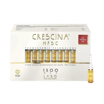 Crescina Crecimiento Del Cabello 1300 Man Caja Con 20 Ampollas