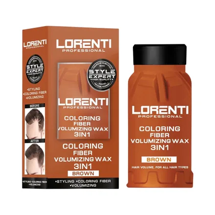Cera Capilar Lorenti Coloring Fiber Volmizing Wax 3 IN1 Brown 30 Gr